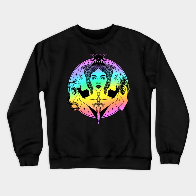 Hecate triple goddess Crewneck Sweatshirt by OccultOmaStore